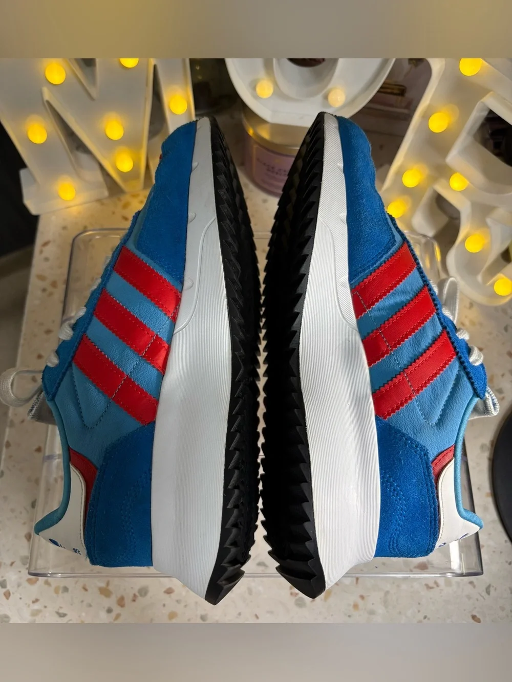 adidas Originals Retropy F2 J Blue Red Men 7 Women 8.5 - Youth Sneaker GZ0859